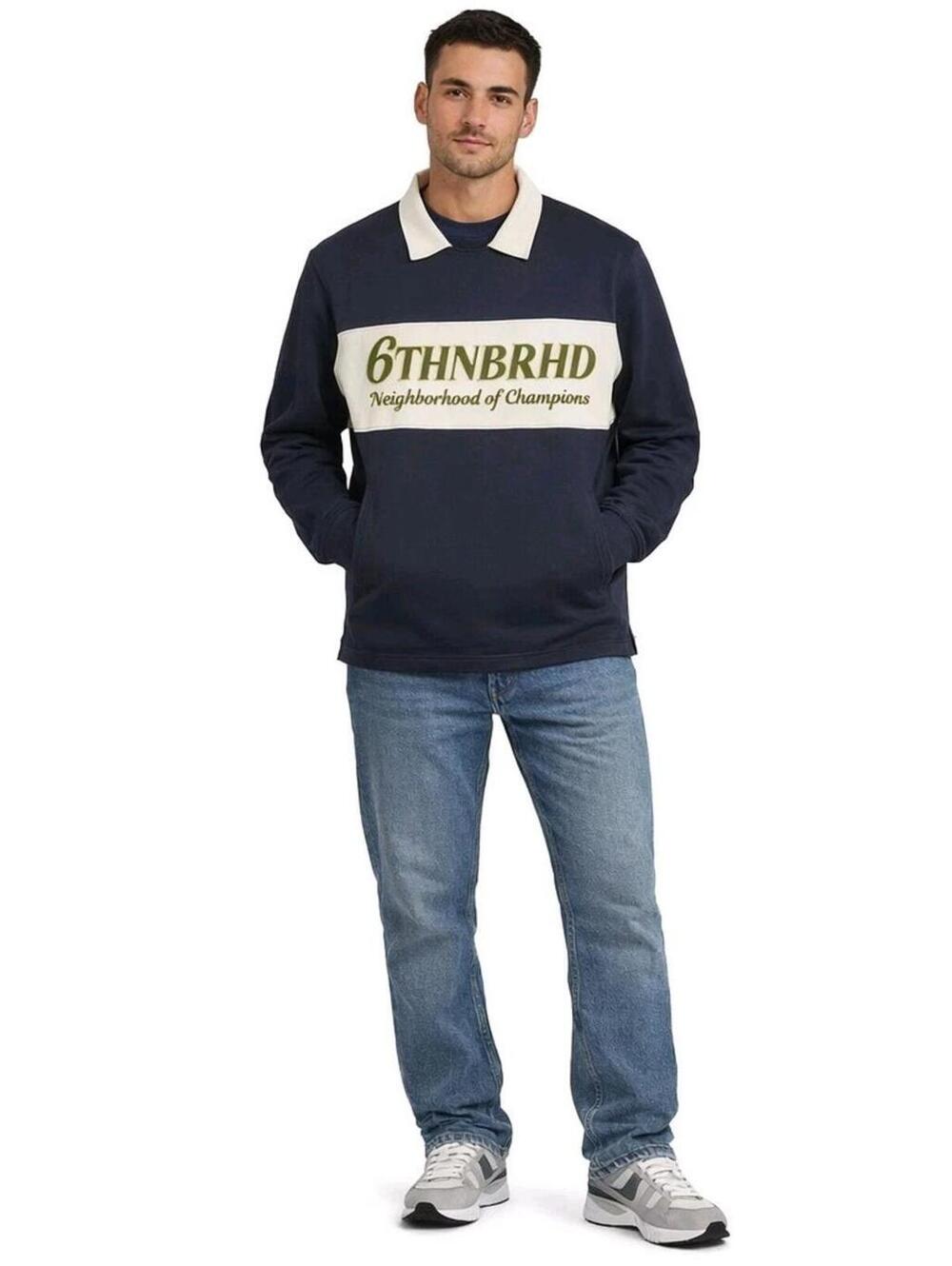 6th NBRHD Collar Sweatshirt With Pockets Size XL (027)